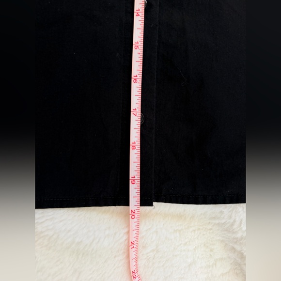 Eileen Fisher Organic Poplin Collared Short Shirt - Black - Size Medium - Picture 10 of 13